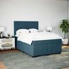 vidaXL Cama boxspring com colch&atilde;o 140x190 cm veludo azul