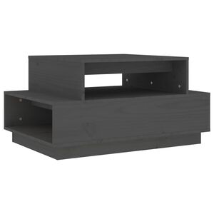 vidaXL Mesa de centro 80x55x40,5 cm madeira de pinho maci&ccedil;a cinzento