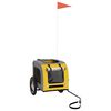 vidaXL Reboque bicicleta p/ animais tecido oxford/ferro amarelo/cinza