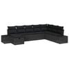vidaXL Conjunto de Sof&aacute; de Jardim 8 unid. Preto vime PE