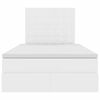 vidaXL Cama com arruma&ccedil;&atilde;o e LED com colch&atilde;o Branco Puro 120 x 200 cm