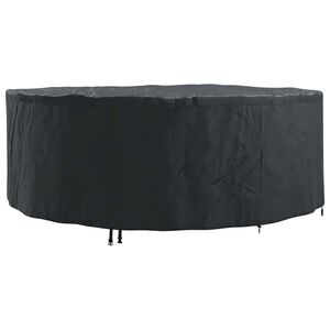 vidaXL Capa para M&oacute;veis Preto 244 x 244 x 85 cm Tecido Oxford 600D