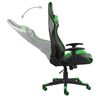 vidaXL Cadeira de gaming girat&oacute;ria PVC verde