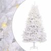 vidaXL &Aacute;rvore de Natal Artificial 300 LED PVC e A&ccedil;o Branco