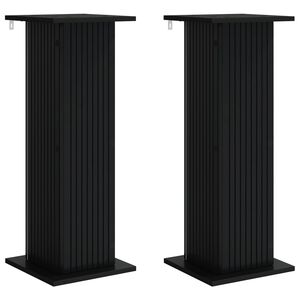 vidaXL Suporte para Plantas 2 unid. Preto 30,5 x 30 x 80,5 cm