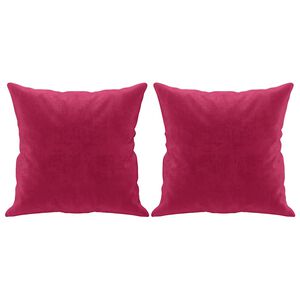 vidaXL Almofadas decorativas 2 pcs 40x40 cm veludo vermelho tinto