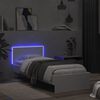 vidaXL Estrutura de cama com cabeceira e luzes LED 75x190 cm branco