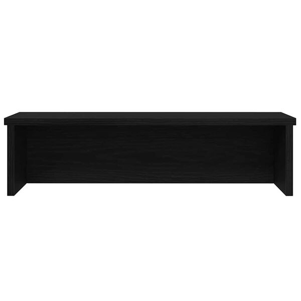 vidaXL Rack cozinha empilh&aacute;vel preto 60x15x16 cm madeira engenheirada