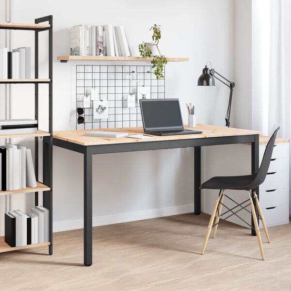 vidaXL Mesa de jantar Natural 140 x 80 x 75 cm