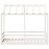 vidaXL Cama infantil com telhado 70x140 cm pinho maci&ccedil;o branco