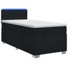 vidaXL Cama Box Spring com Colch&atilde;o e LED Preto 100 x 200 cm Tecido