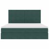 vidaXL Cama com arruma&ccedil;&atilde;o e colch&atilde;o Verde Escuro 160 x 200 cm Veludo