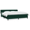 vidaXL Cama com molas colch&otilde;es 200x210 cm veludo verde-escuro