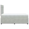 vidaXL Cama boxspring c/ colch&atilde;o 120x200 cm veludo cinzento-claro