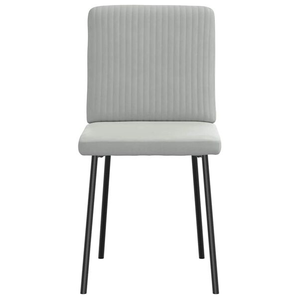 vidaXL Cadeiras de jantar 4 pcs veludo cinzento-claro