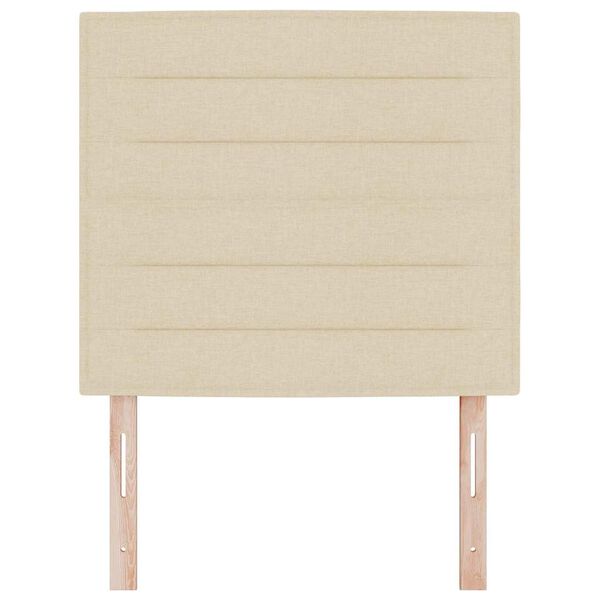 vidaXL Cabeceira com cabeceira Creme 100 cm Couro Sint&eacute;tico