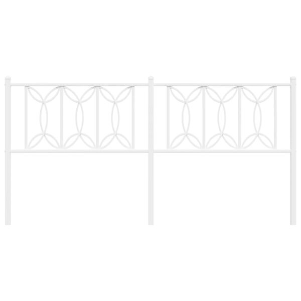 vidaXL Cabeceira de cama 180 cm metal branco