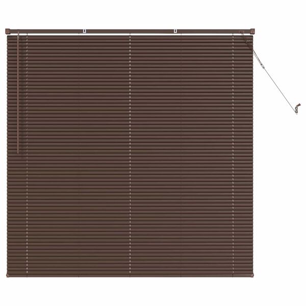 vidaXL Cortina Veneziana Marrom Escuro com Padr&atilde;o 150 x 130 cm PVC