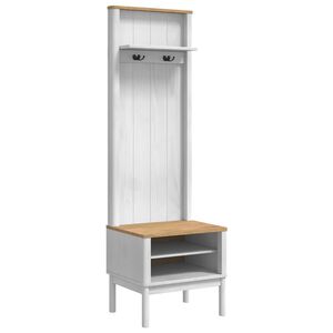 vidaXL Arm&aacute;rio de Corredor FLORO Branco 50 x 40 x 158 cm