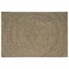 vidaXL Tapete de &Aacute;rea Natural e Preto 160 x 230 cm Juta