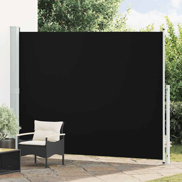 vidaXL Toldo lateral retr&aacute;til para p&aacute;tio 220x300 cm preto