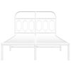 vidaXL Estrutura de cama com cabeceira 120x190 cm metal branco
