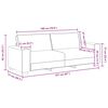 vidaXL Sof&aacute; de 3 lugares 220x77x82 cm tecido cinzento nublado