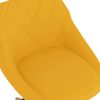 vidaXL Cadeiras de jantar girat&oacute;rias 4 pcs veludo amarelo mostarda