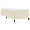 vidaXL Estrutura da Cama com colch&atilde;o Creme 80 x 200 cm tecido