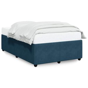 vidaXL Estrutura de cama 120x200 cm veludo azul