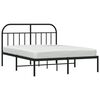 vidaXL Estrutura de cama com cabeceira 140x200 cm metal preto