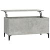 vidaXL Mesa de centro 90x44,5x45 derivados de madeira cinzento cimento