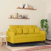 vidaXL Sof&aacute; de 2 lugares veludo 140 cm amarelo