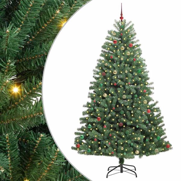 vidaXL &Aacute;rvore de Natal Articulada Artificial Verde 270 cm PVC e Metal