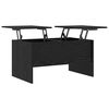 vidaXL Mesa de centro Carvalho Preto 102 x 50,5 x 46,5 cm