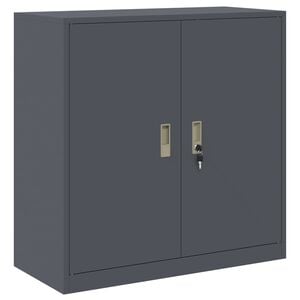 vidaXL Arm&aacute;rio de arruma&ccedil;&atilde;o Antracite 90 x 40 x 90 cm A&ccedil;o