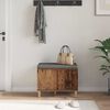vidaXL Banco de Hall com almofada Madeira antiga 60 x 38 x 46 cm