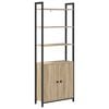 vidaXL Gabinete de Livros 6 n&iacute;veis 60 x 24 x 161 cm Carvalho Sonoma