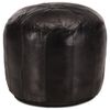 vidaXL Pufe 40x35 cm couro de cabra genu&iacute;no preto