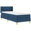 vidaXL Cama com Estrado com colch&atilde;o Azul 80 x 200 cm tecido