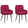 vidaXL Cadeiras de Jantar 2 unid. Veludo Vinho Vermelho