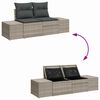 vidaXL Conjunto de Sof&aacute; de Jardim 7 pcs Cinzento-claro vime PE