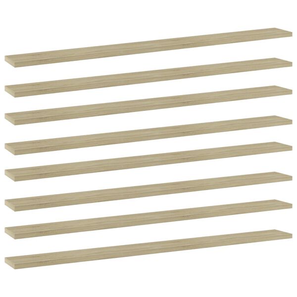 vidaXL Prateleiras estante 8pcs 100x10x1,5cm contrapl. carvalho sonoma