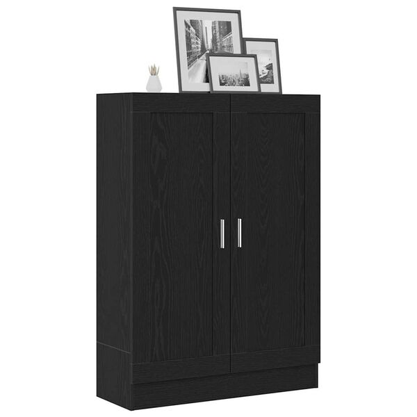vidaXL Gabinete de Livros Carvalho Preto 82,5 x 30,5 x 115 cm