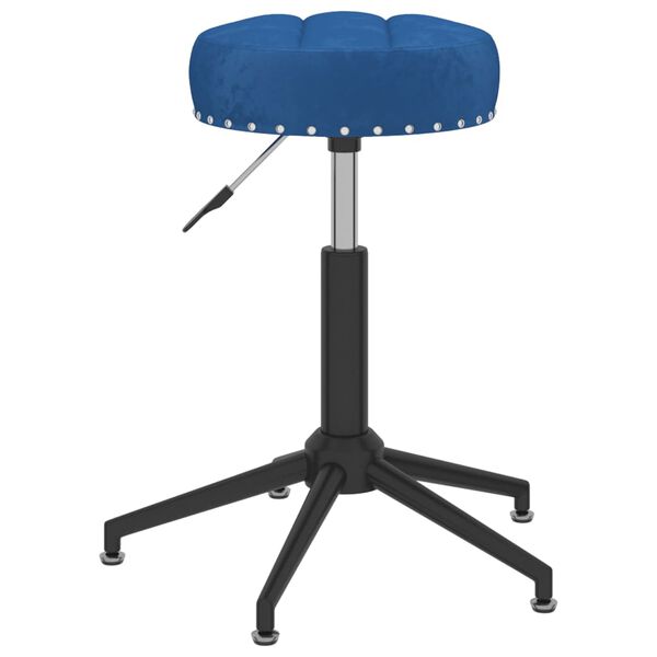 vidaXL Cadeiras de jantar girat&oacute;rias 2 pcs veludo azul