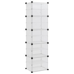 vidaXL Sapateira 44x31,5x153,5 cm PP transparente