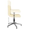vidaXL Cadeira de jantar girat&oacute;ria couro artificial cor creme