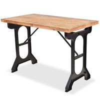 vidaXL Mesa de jantar madeira de abeto maciça 122x65x82 cm
