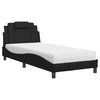 vidaXL Cama Viana com colch&atilde;o 90x200 cm couro artificial preto