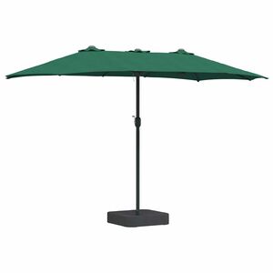 vidaXL Guarda-sol de Jardim Verde 385 x 209 x 244 cm Poli&eacute;ster e A&ccedil;o
